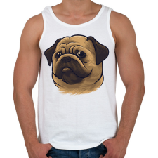 PRINTFASHION Mopsz - Pug - Férfi atléta - Fehér atléta, trikó