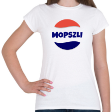 PRINTFASHION MOPSZLI - Női póló - Fehér női póló
