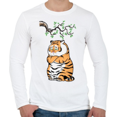 PRINTFASHION morcos tigris - Férfi hosszú ujjú póló - Fehér