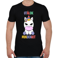 PRINTFASHION Morcos unikornis - Férfi póló - Fekete
