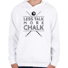 PRINTFASHION More chalk - Gyerek kapucnis pulóver - Fehér gyerek pulóver, kardigán