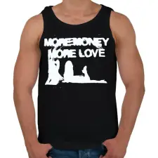 PRINTFASHION More Money More Love - Férfi atléta - Fekete atléta, trikó