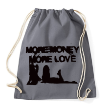 PRINTFASHION More Money More Love - Sportzsák, Tornazsák - Grafitszürke tornazsák