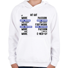 PRINTFASHION more passion fekete (tiktok) - Gyerek kapucnis pulóver - Fehér