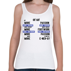 PRINTFASHION more passion fekete (tiktok) - Női atléta - Fehér