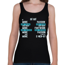 PRINTFASHION More passion (tiktok) - Női atléta - Fekete női trikó