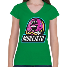 PRINTFASHION Morejstu - Női V-nyakú póló - Zöld