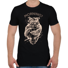 PRINTFASHION Morning? - Férfi póló - Fekete férfi póló