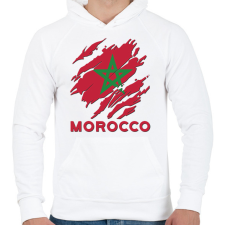 PRINTFASHION Morocco Marokkó - Férfi kapucnis pulóver - Fehér férfi pulóver, kardigán