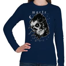 PRINTFASHION Morte - Női hosszú ujjú póló - Sötétkék