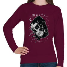 PRINTFASHION Morte - Női pulóver - Bordó női pulóver, kardigán