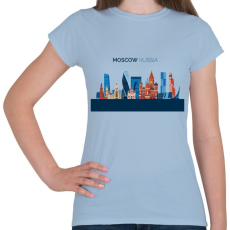 PRINTFASHION Moscow - Női póló - Világoskék