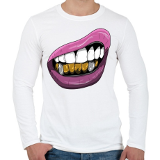 PRINTFASHION Mosolygó Gagnsta - Férfi hosszú ujjú póló - Fehér