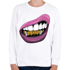 PRINTFASHION Mosolygó Gagnsta - Gyerek pulóver - Fehér gyerek pulóver, kardigán