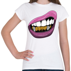 PRINTFASHION Mosolygó Gagnsta - Női póló - Fehér