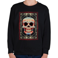 PRINTFASHION Mosolygó koponya - Gyerek pulóver - Fekete