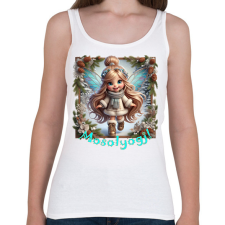 PRINTFASHION Mosolyogj! - Női atléta - Fehér női trikó