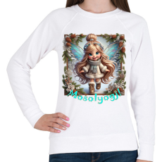 PRINTFASHION Mosolyogj! - Női pulóver - Fehér