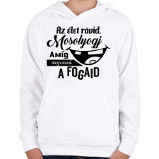 PRINTFASHION Mosolyogj vicces - Gyerek kapucnis pulóver - Fehér gyerek pulóver, kardigán