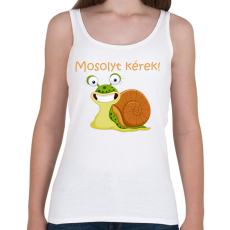 PRINTFASHION Mosolyt kérek - Női atléta - Fehér