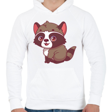PRINTFASHION mosómaci - Férfi kapucnis pulóver - Fehér férfi pulóver, kardigán