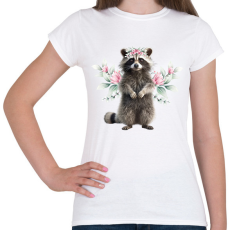 PRINTFASHION Mosómaci virágokkal - Női póló - Fehér