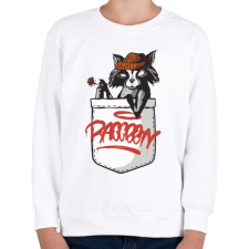 PRINTFASHION Mosómedve a zsebben - Gyerek pulóver - Fehér gyerek pulóver, kardigán