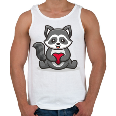 PRINTFASHION mosómedve - Férfi atléta - Fehér