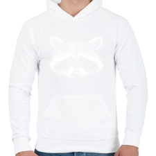 PRINTFASHION Mosómedve - Férfi kapucnis pulóver - Fehér férfi pulóver, kardigán