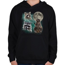 PRINTFASHION Mosómedve - Gyerek kapucnis pulóver - Fekete gyerek pulóver, kardigán