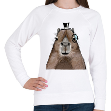 PRINTFASHION Mösziő Capybara - Női pulóver - Fehér