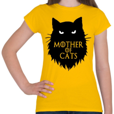 PRINTFASHION Mother of cats  - Női póló - Sárga női póló