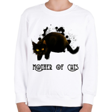 PRINTFASHION mother ofcats - Gyerek pulóver - Fehér gyerek pulóver, kardigán