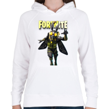 PRINTFASHION Mothmando Fortnite - Női kapucnis pulóver - Fehér női pulóver, kardigán