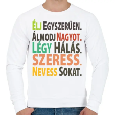 PRINTFASHION Motiváció - Férfi pulóver - Fehér férfi pulóver, kardigán