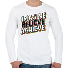 PRINTFASHION Motivációs póló - Férfi hosszú ujjú póló - Fehér férfi póló