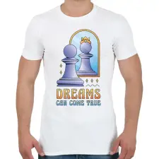 PRINTFASHION Motivációs sakk - Férfi póló - Fehér férfi póló