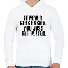 PRINTFASHION Motivation - Férfi kapucnis pulóver - Fehér férfi pulóver, kardigán