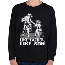 PRINTFASHION Motocross Family - Gyerek pulóver - Fekete gyerek pulóver, kardigán