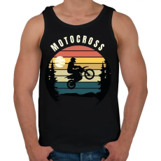 PRINTFASHION Motocross - Férfi atléta - Fekete