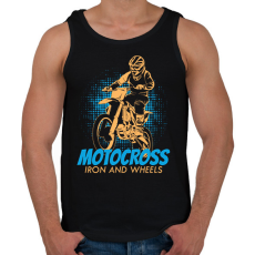 PRINTFASHION Motocross  - Férfi atléta - Fekete