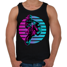 PRINTFASHION Motocross - Férfi atléta - Fekete atléta, trikó