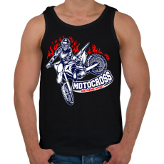 PRINTFASHION Motocross - Férfi atléta - Fekete