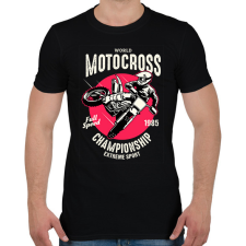 PRINTFASHION Motocross - Férfi póló - Fekete férfi póló