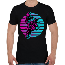 PRINTFASHION Motocross - Férfi póló - Fekete férfi póló