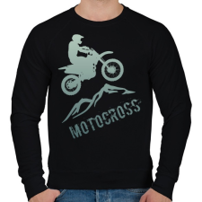 PRINTFASHION Motocross - Férfi pulóver - Fekete férfi pulóver, kardigán