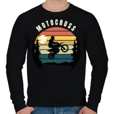 PRINTFASHION Motocross - Férfi pulóver - Fekete