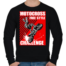 PRINTFASHION Motocross - Férfi pulóver - Fekete férfi pulóver, kardigán