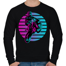 PRINTFASHION Motocross - Férfi pulóver - Fekete férfi pulóver, kardigán
