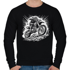 PRINTFASHION motocross - Férfi pulóver - Fekete